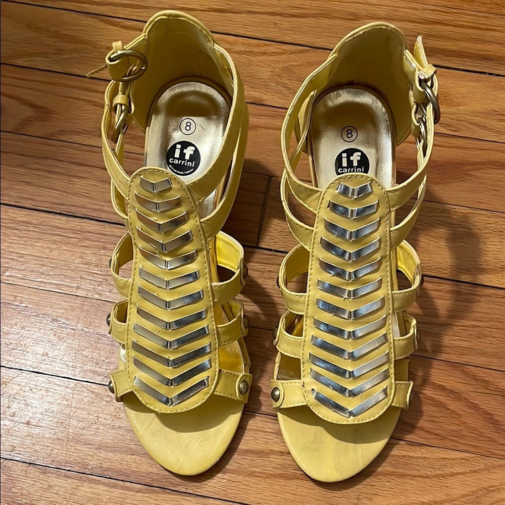 Yellow Strappy Women's Sandals